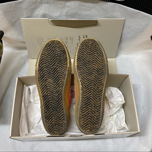 NIB Golden Goose Midstar Salmon Canvas & White Star Sneaker,38 - Picture 15 of 16